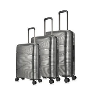 China High Quality 20/24/28 Colorful New Design PP Plastic Luggage Suitcase Durable Business Travel Fashion Style