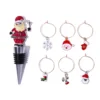 set di bicchieri da vino rosso natalizio