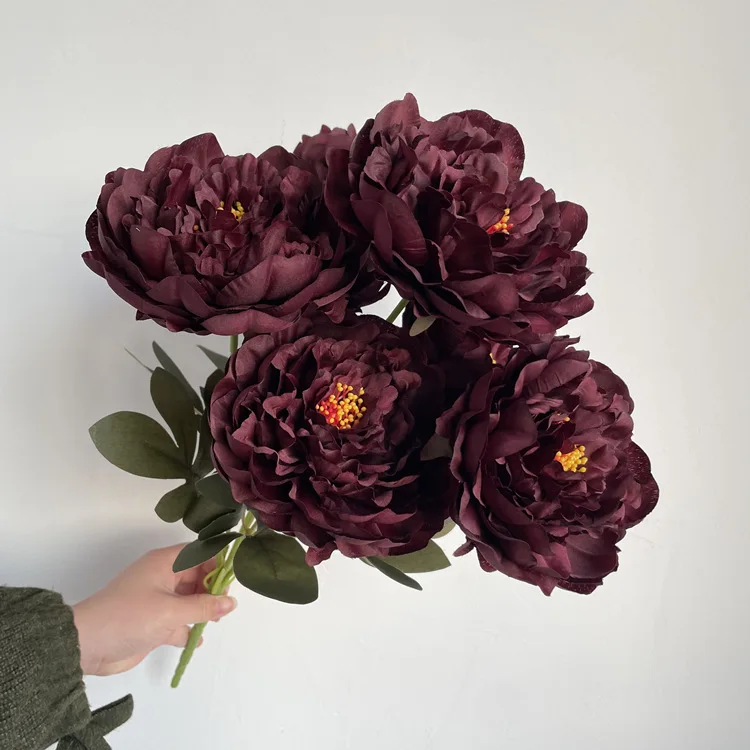 Wholesale 7 Head Large Artificial Peony Rose Flower For Home Decoration Buy Artificial Peony
