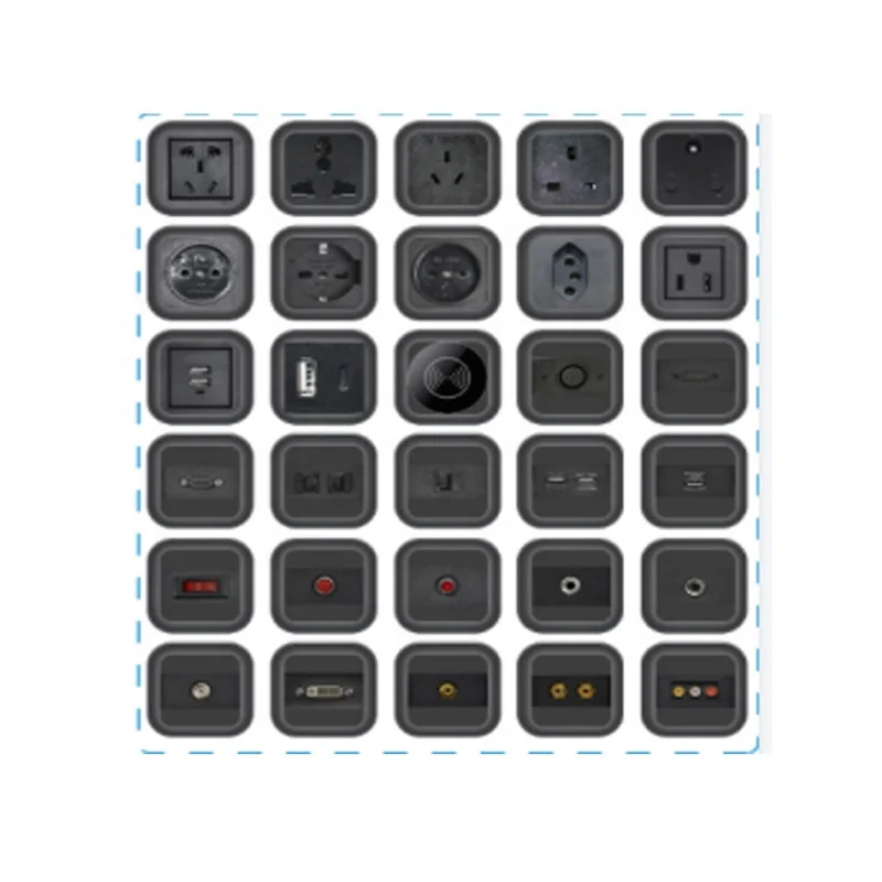 Table Touch Ac Power Outlets Flush Mount Desk Pop up Us Power Socket Outlet with Usb a