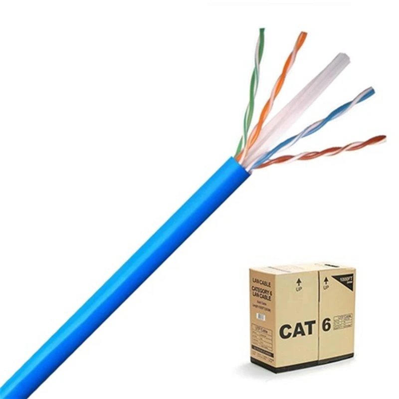 Cprdca Cat 6 Cable 305m Box Solid Bare Copper Pvc Lszh Cat 6 Cable