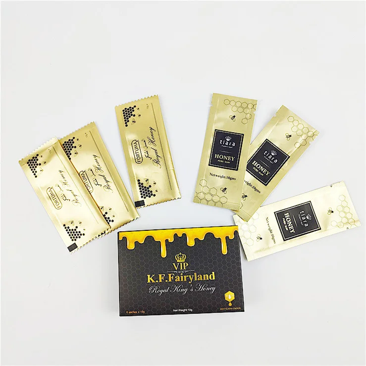 Printed Mini Plastic Packet Royal Honey Sachet Small Face Cream Skin Care Sachet for Cosmetic Samples