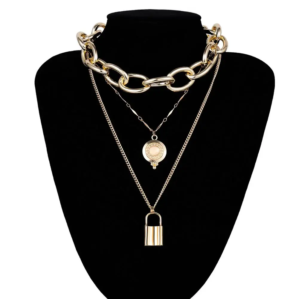 mens lock and key necklace