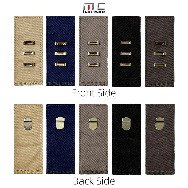 3-Level Adjustment Trousers Extended Belt with Button Hook and Eye Waistband Extender for Jeans Pants Button Extenders