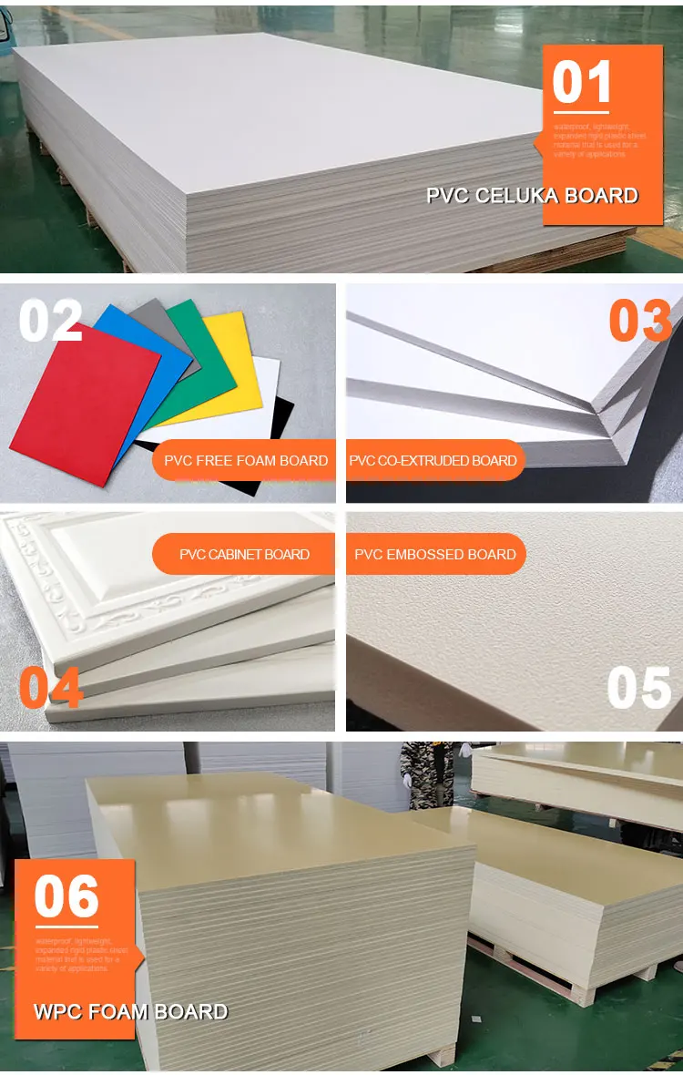 3mm 20mm Waterproof High Density Forex Sintra Pvc Celuka Foam Board