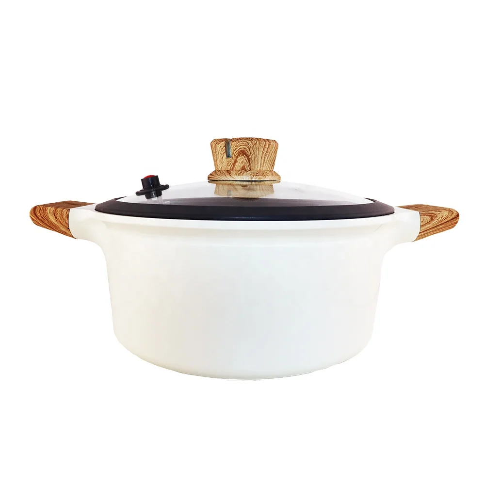 JEETEE OEM New Style Nonstick Low Pressure Cooker Micro Stew Pot Micro Pressure Pot General Use for Gas and Induction Cookware
