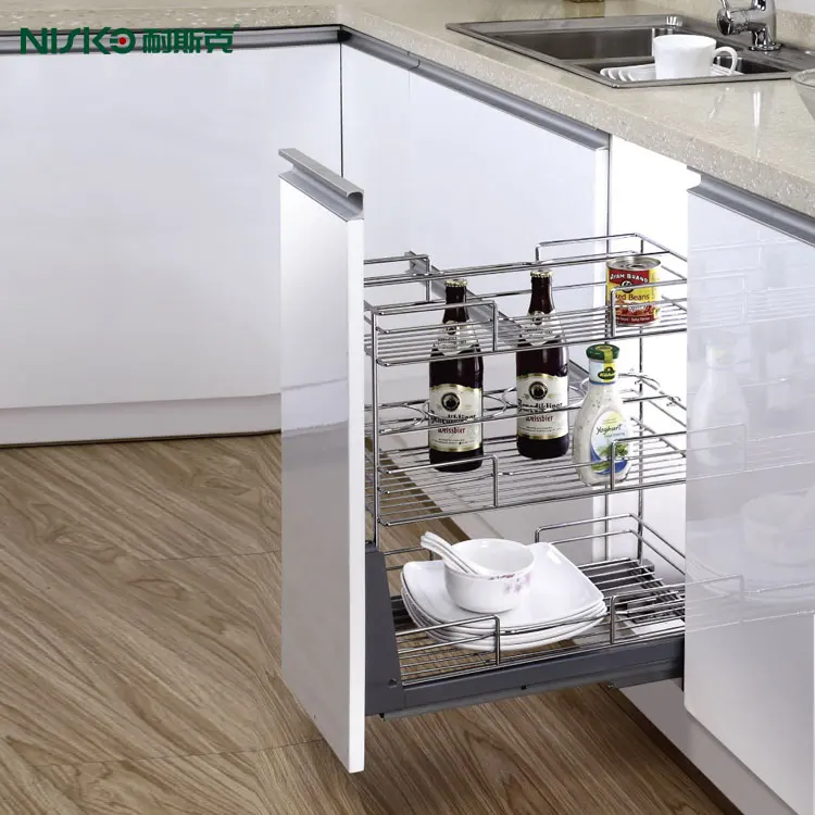 2 layer pull out basket kitchen