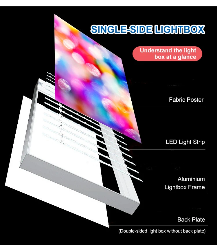 Custom Content Cuboid Outdoor Display Fabric Double Side Backlit Fabric ...