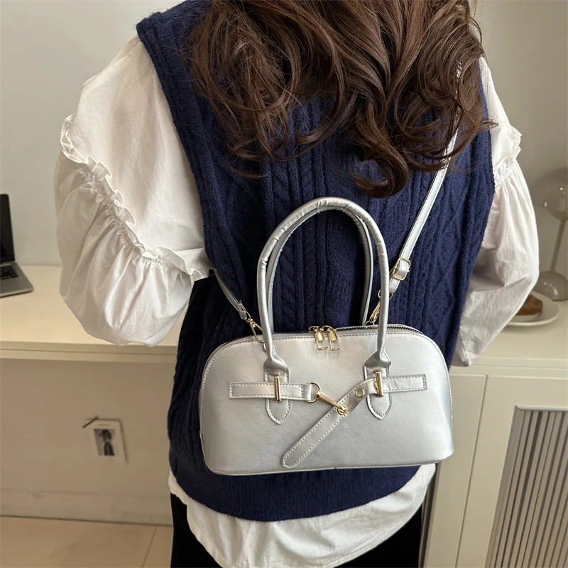 Designer Brand Handbags Women's Casual Fashion Candy Color PU Leather Underarm Ladies Single Shoulder Crossbody Tote Handbag