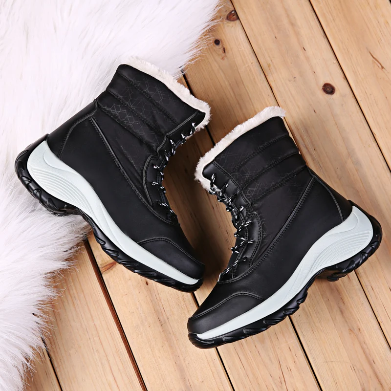 Oxfard fabric upper snow boots high top  keep warm cotton boots