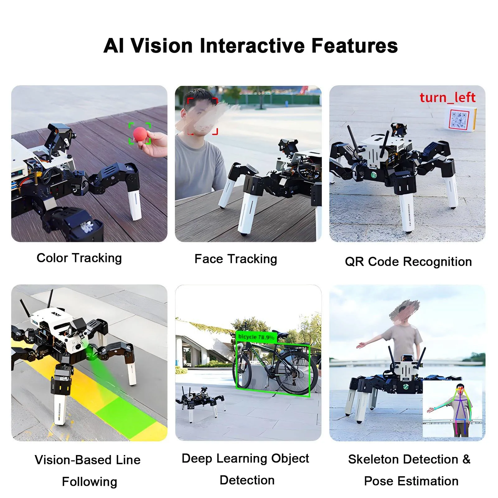 Raspberry Pi 5 Hexapod Robot Kit - Bionic Spider with AI