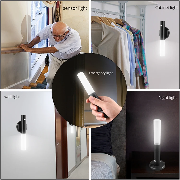 Многофункциональный беспроводной USB rechargeablem под кабинет PIR датчик движения со светодиодами для ночной свет для спальни домашнего освещения