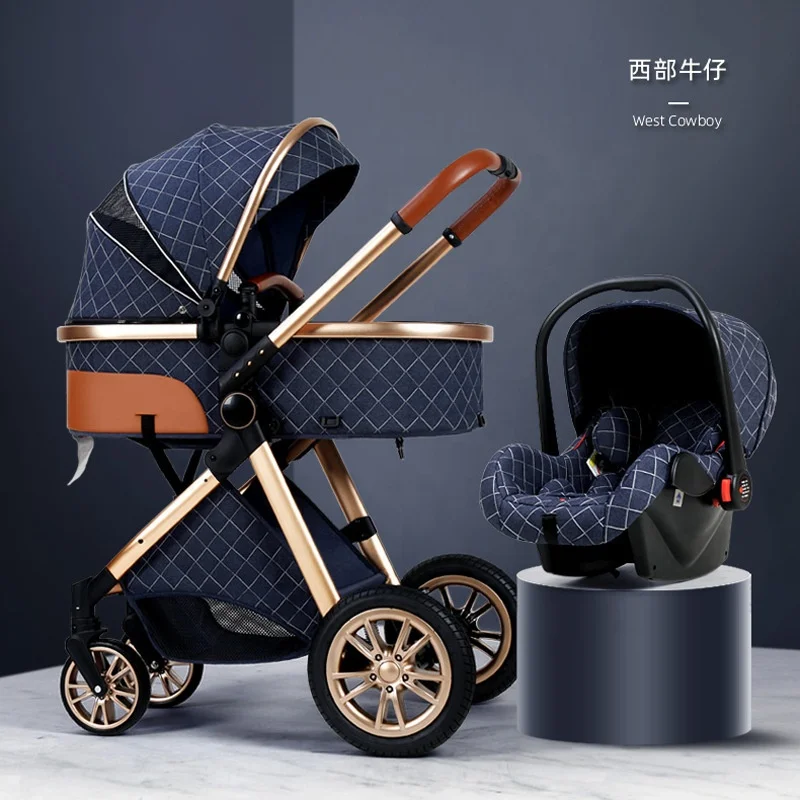 Bolina 3-in-1 Kinderwagen Hochwertiger Babytrger mit LED-Beleuchtung  Stofest fr Neugeborene und Kleinkinder
