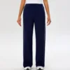 straight leg pants-Navy