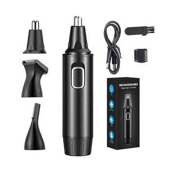 KooFex 4 in 1 Wireless Rechargeable Ear Face Eyebrow Nose Hair Trimmer For Men 8000RPM Nose Trimmer