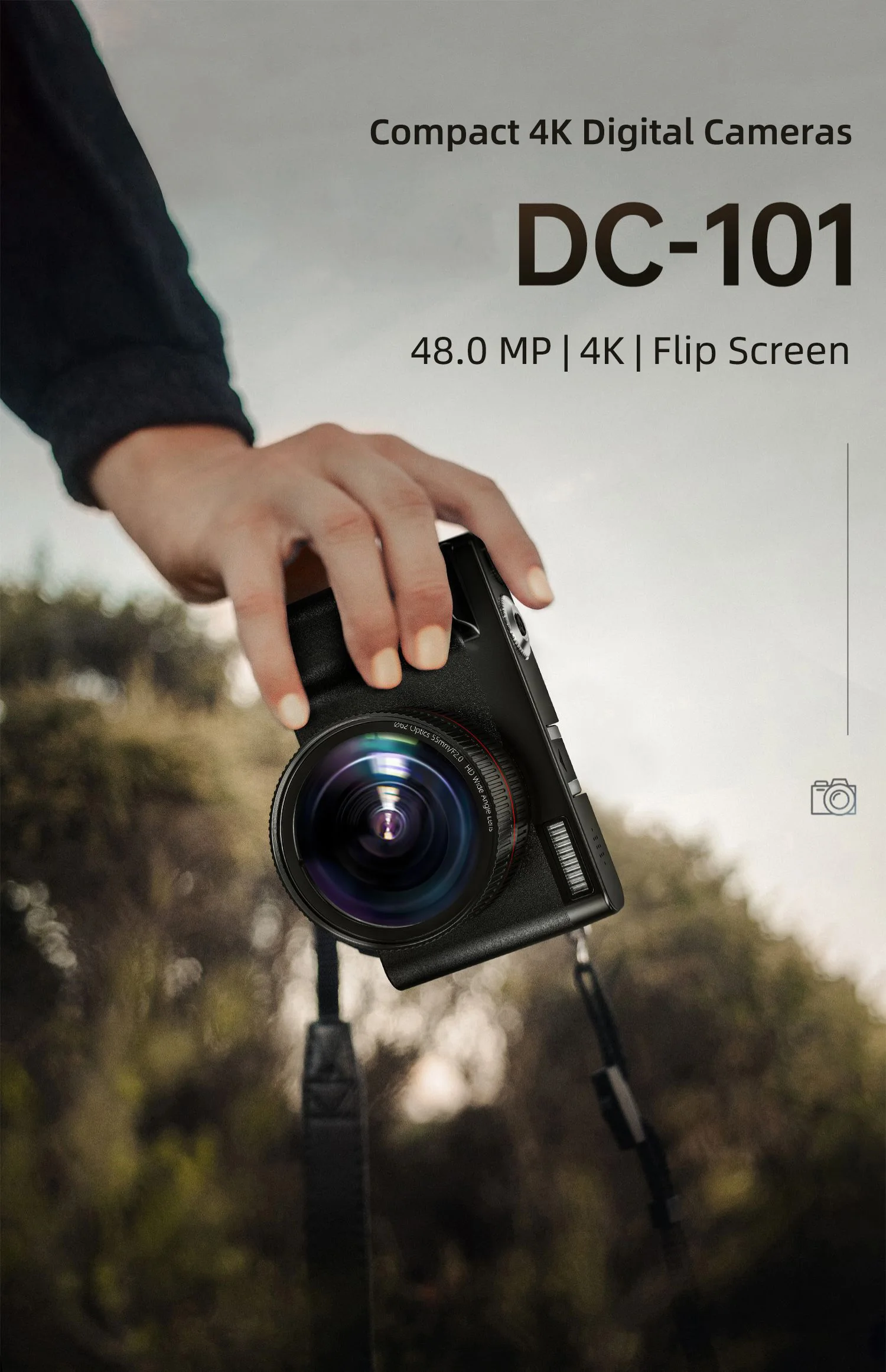 Sonida Rotating Screen 4K Camera - Ideal for Youtube HD