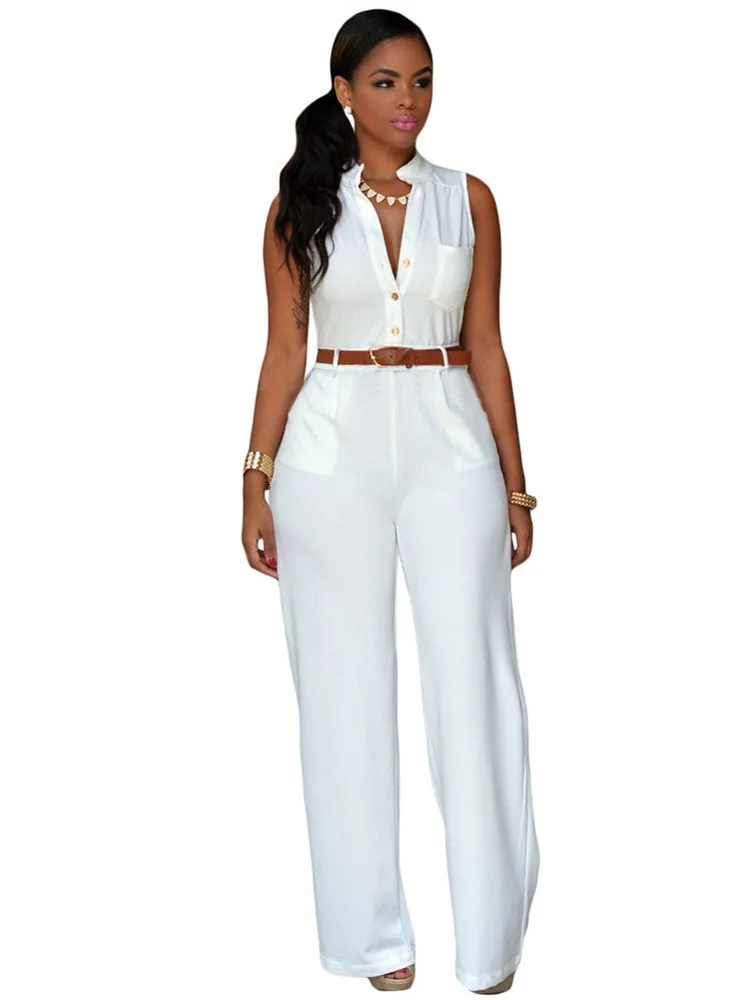 ladies straight leg jumpsuits