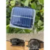 Square solar-powered single fan [with frame]