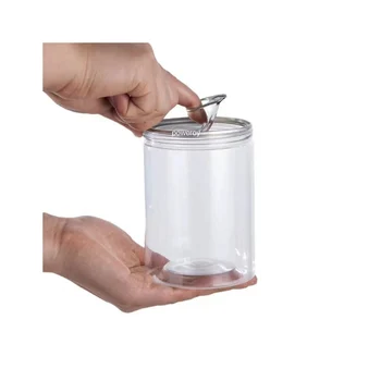 Round Shape New Design Customized Clear Pet 500Ml Plastic Paint Can Container
