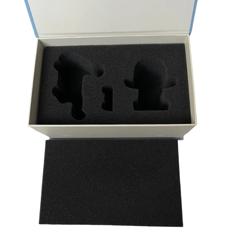Shenzhen Factory Custom Printed Cardboard Book Shape Bubble Panda Rigid Car Storage Box with Matt Lamination Foam Insert