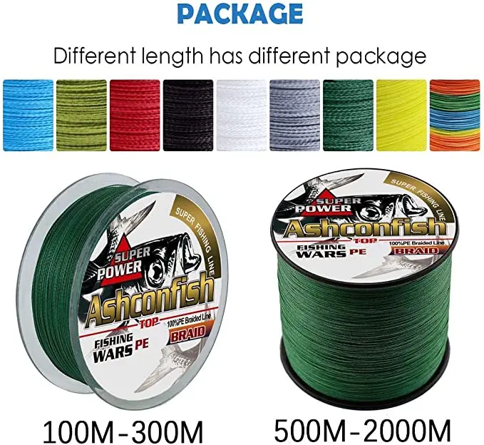16 Braided Hollow Core 2000M Super Strong Braid Sea Fishing Line PE Multicolor