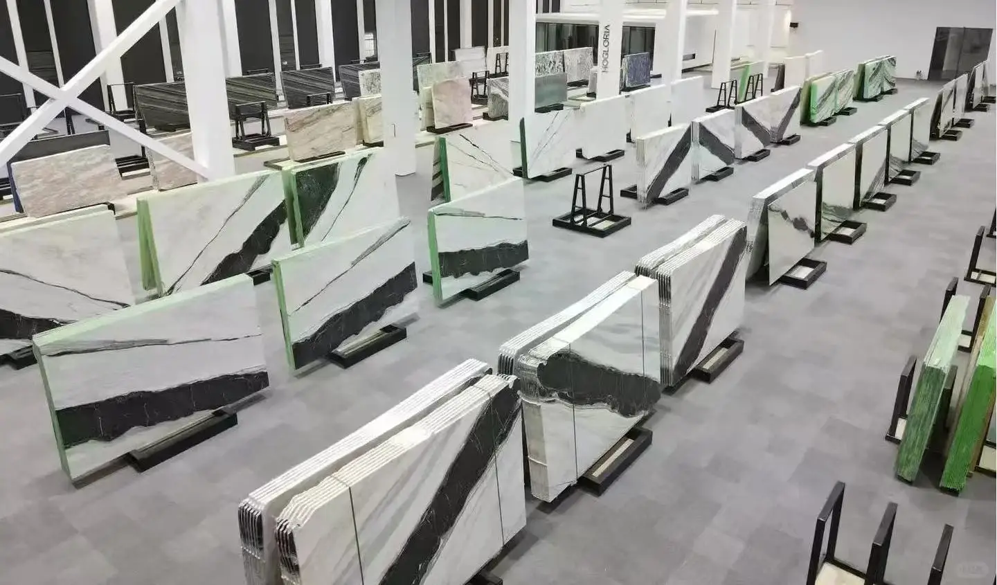 product modern luxury natural panda white marble kitchen countertop indoor bar design stone island vanity tops  table tops-6