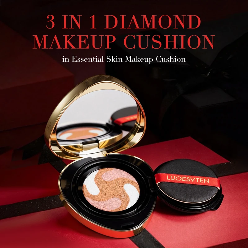 Custom logo Red Diamond Cushion Foundation Natural Beige for Light with Plant Essential Oil