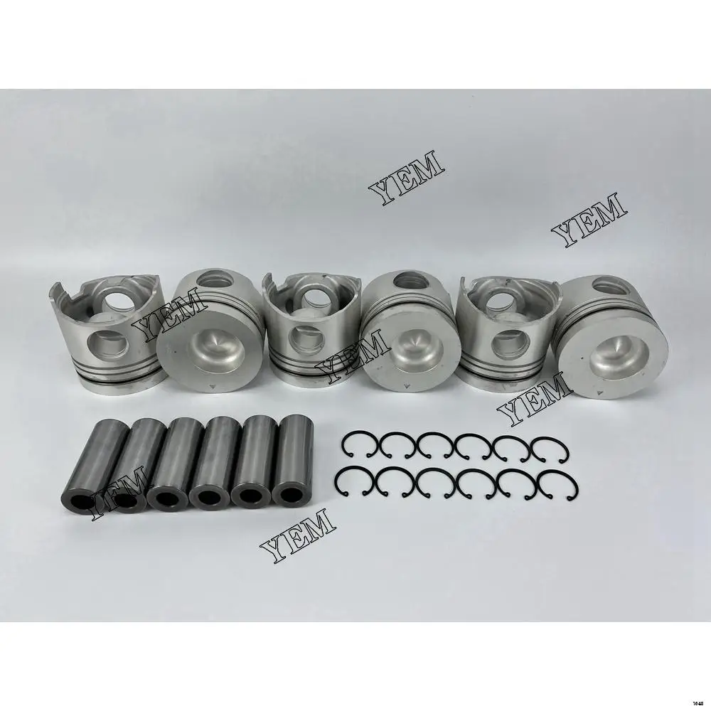 6D16 Engine Piston Kit With Pin CIR-CLIP for Mitsubishi Construction Machinery Parts