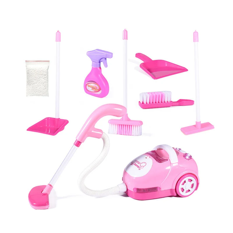 Детские ролевые игры B/O Пылесос игрушка чистым инструментом игрушка комплект ролевая игра бытовые чистящие средства набор игрушек