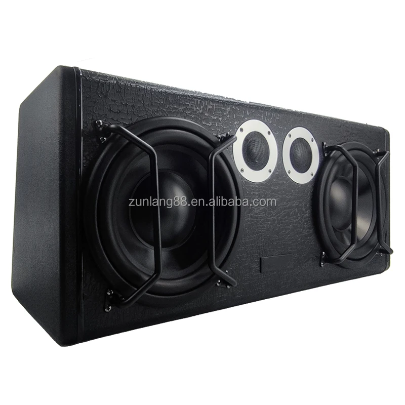 OEM 10-Inch Active Dual Car Subwoofer with Strong Bass 300W RMS Single Coil DC 12V Audio Enclosure Sound Car Speakers Box