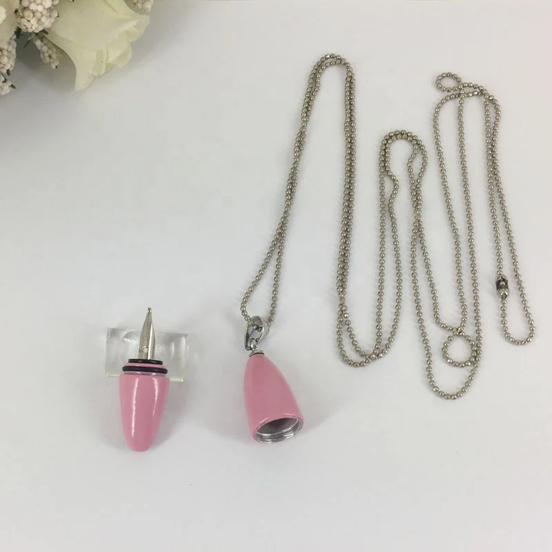 ACMECN Mini Necklace Metal Dip Ink Pen Pocket Size 3cm With Strip for Jewellery Pendant Dip Fountain Calligraphy Pen