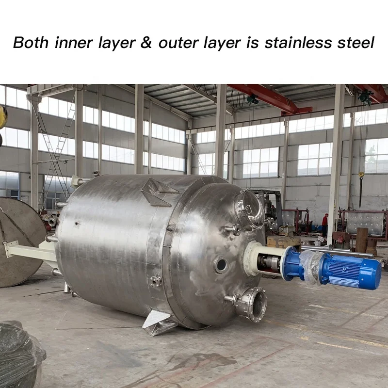 Glue Reactor Heated Nitrate 5 Ton Jacketed Batch 1 Cubic Meter Reflux Condenser Chemical Mixing Reactor