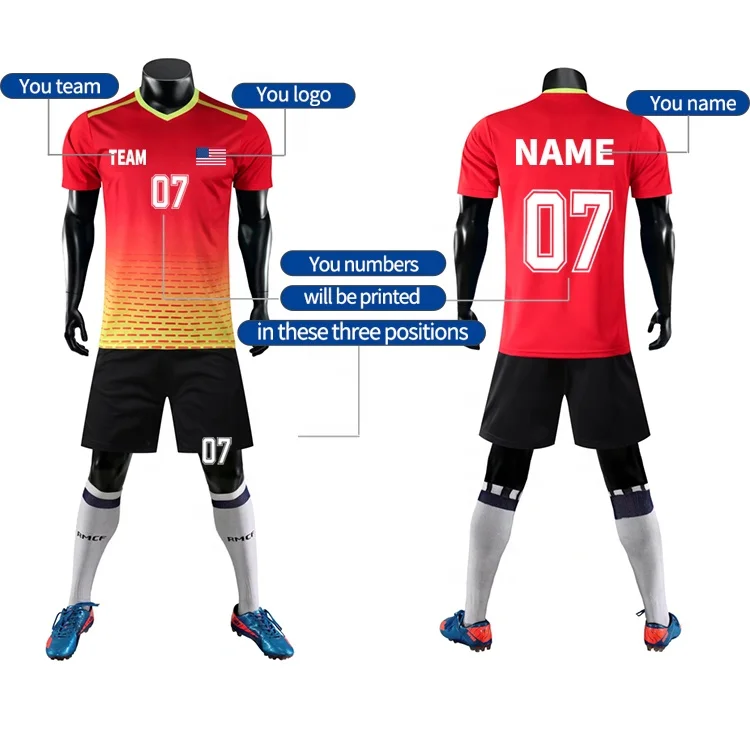 Custom High Strength Professional Soccer Jerseys Blue And White Soccer