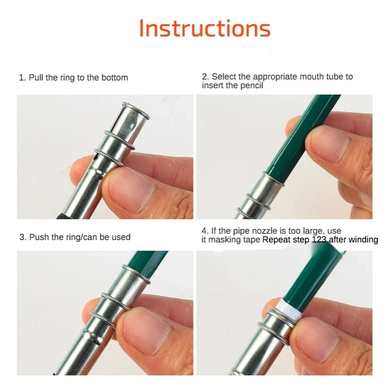 100 piezas de extensor de lápiz ajustable de doble/un solo cabezal para bocetos, pintura escolar, arte, herramienta de escritura para escribir, color de metal_voghion.com