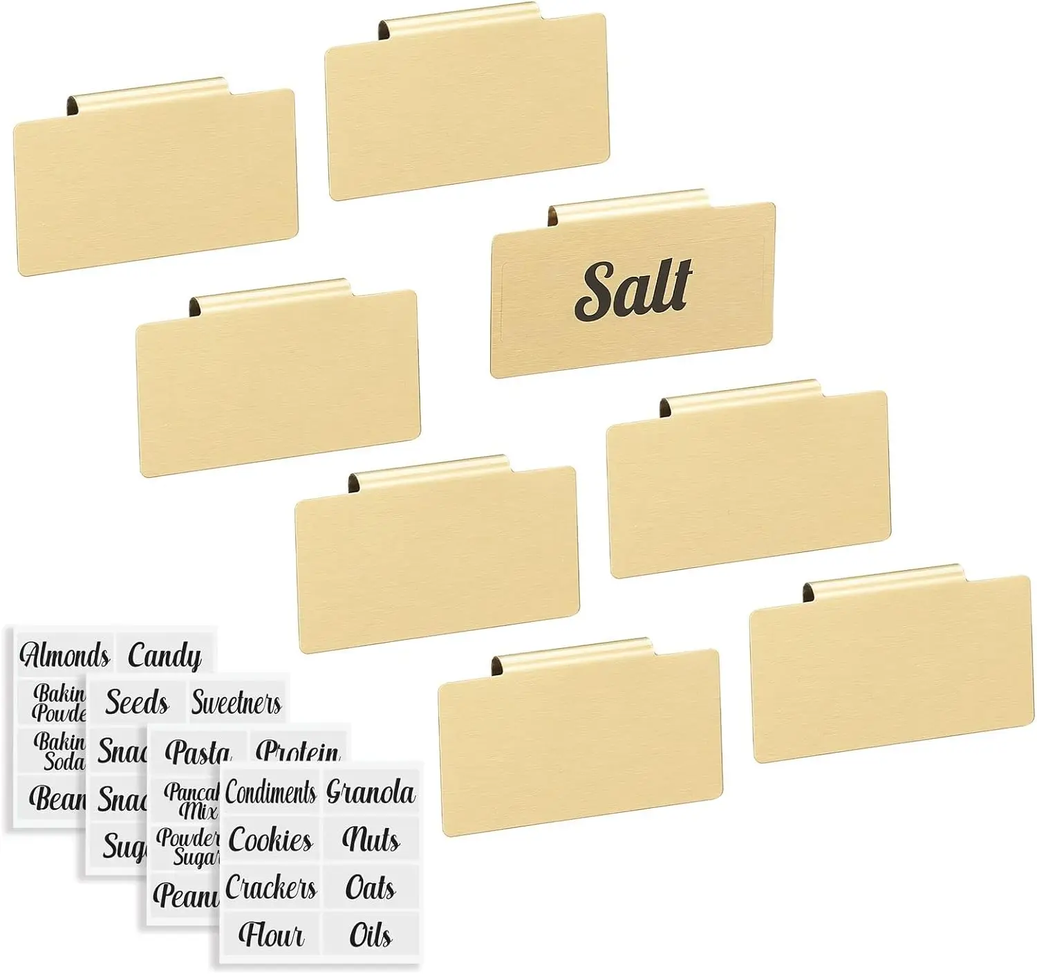 Custom Style Colour Pantry Organizer Metal Labels Kitchen Basket Labels