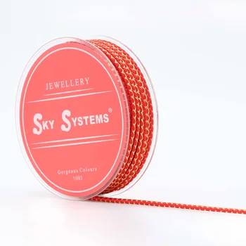 SKY CLB 2.5mm Jewelry Cord Polyester Cord Jewelry Accessories Bracelet and Necklace Material Red Gold