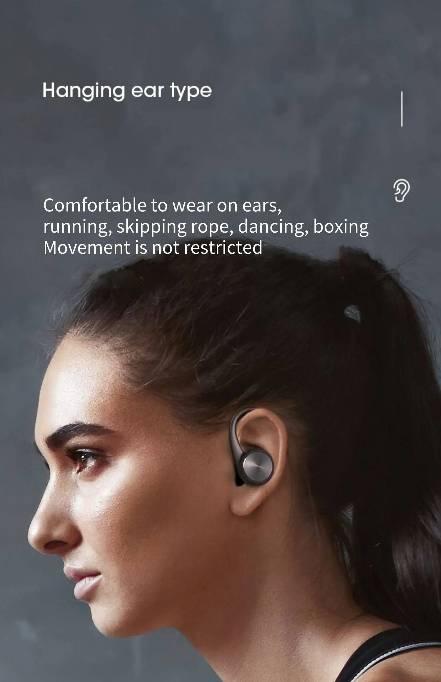 TWS Ear Hook Headphones R200 Noise Reduction Bluetooth