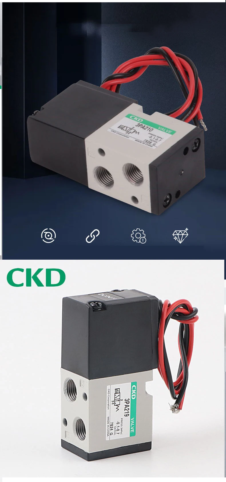 Ckd Brand Electrical 4v210-08 Dc 24v 12v 5 Way 2 Position Pneumatic Air ...