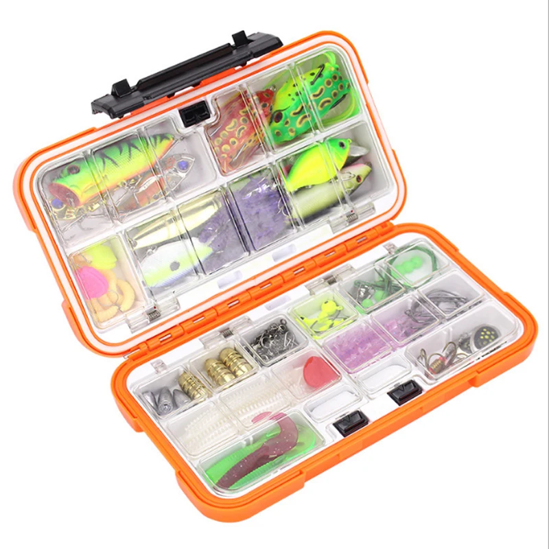 Zer one 50 Pcs Plastic Fishing Hook Box Clamshell Fluorescent Yellow Squid  Lure Hook Box Cover Case Fishing Accessory Tackle Box