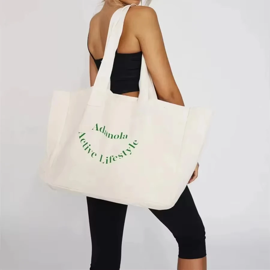 Customized Logo Eco Friendly Oversize Large Grocery Cotton Canvas Beach Gift Shopping Tote Bag factory