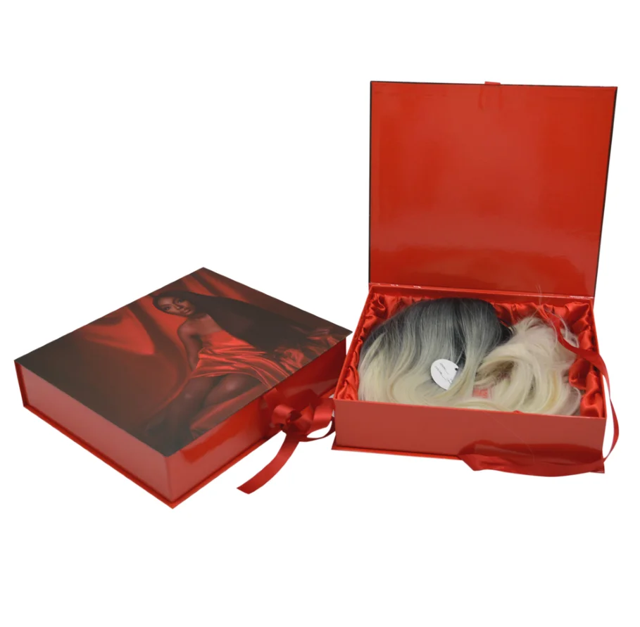 Luxury Black Gift Box With Silk Lining Satin Insert And Ribbon