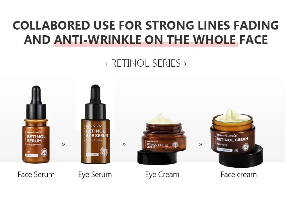VIBRANT GLAMOUR Retinol Augenserum Feuchtigkeitsspendend Reduziert Feine Linien 30ML 10 STÜCK – Detail 14
