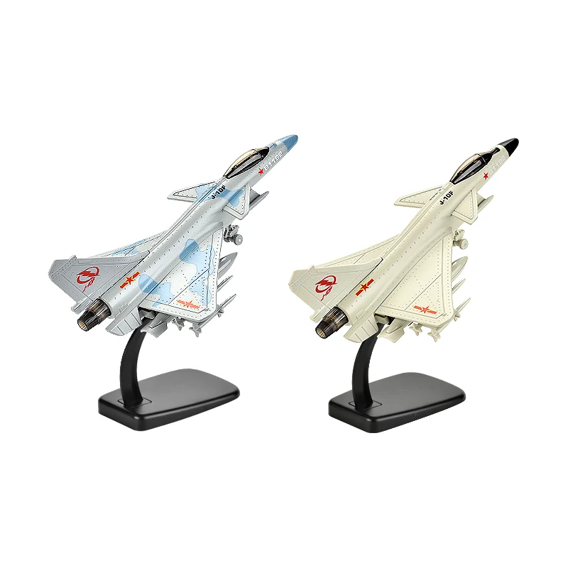 J-10 Mini Metal Diecast Toy Children's Airplane Model with Light