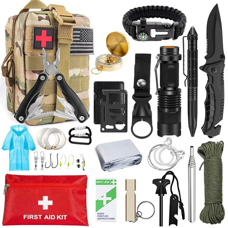 Camping Tools Professional Survival Gear Tool First Aid Kit Survival ...
