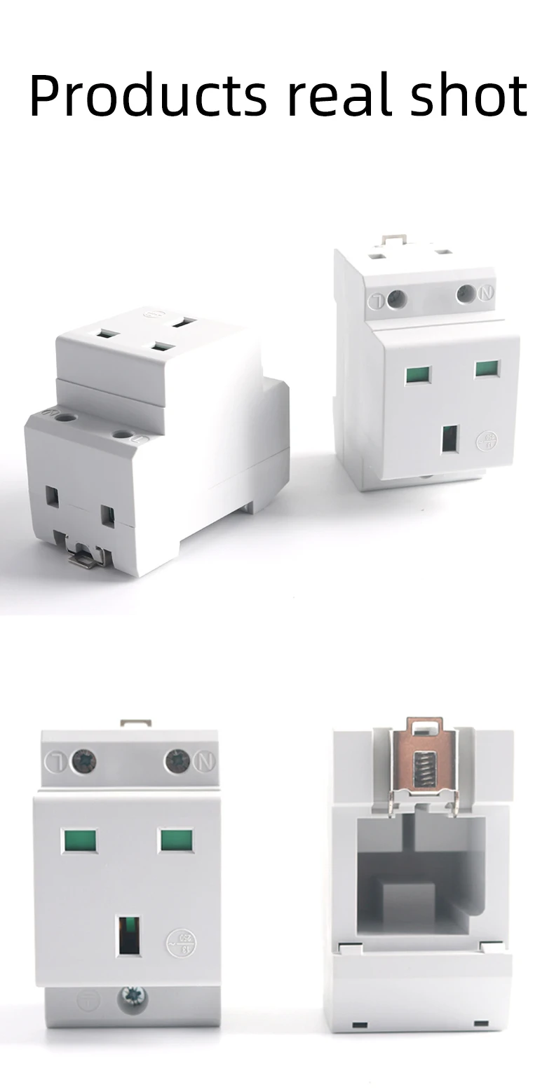 Uk Din Rail Socket Modular 240v 16a Socket For English M1363 Type 3p