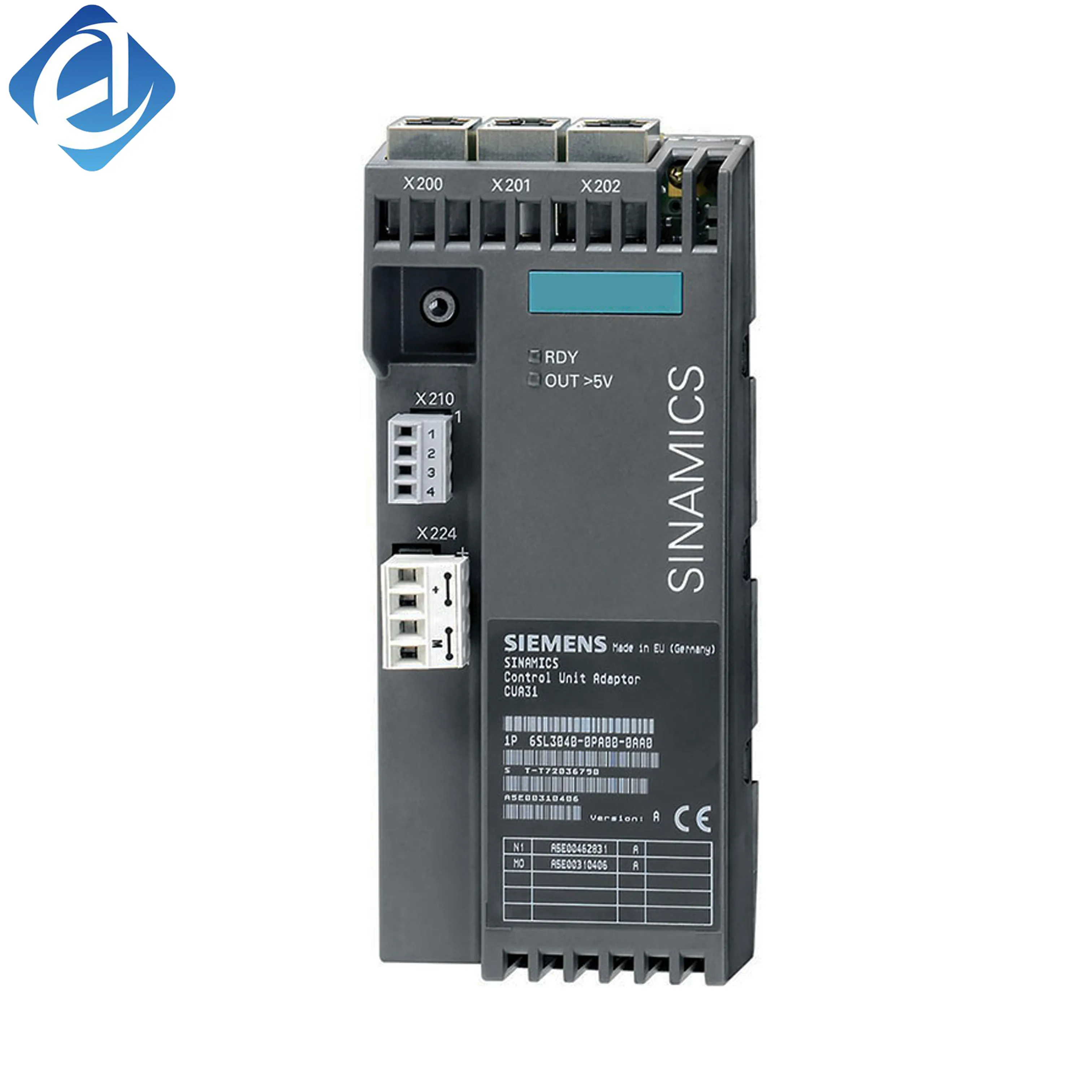 New Original 6SL3040-0PA00-0AA1 SINAMICS CU control unit. Core control module for inverter system, realizes precise speed regulation, drive logic operation and bus communication, stable anti-interference performance