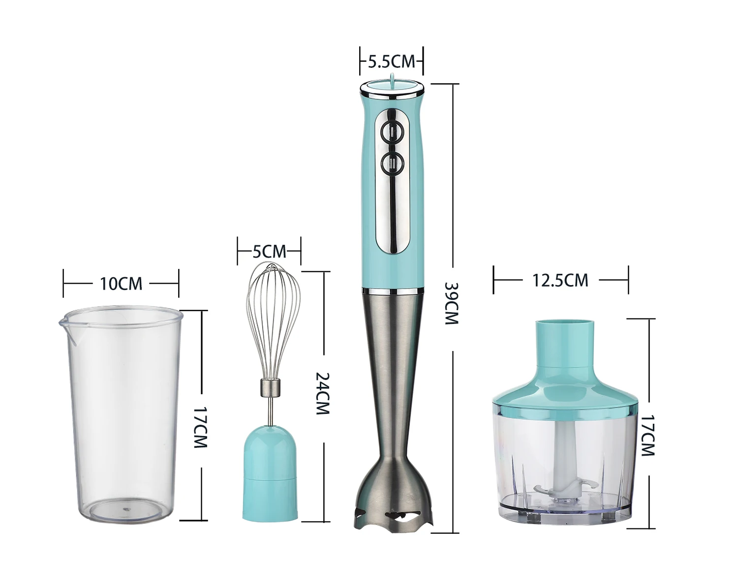 Buy Wholesale China Hand Held Immersion Blender With Frother Electric Food  Chopper Blender Juicer Chopper Stick Blender & Stainless Steel Hand Blender  at USD 18.76