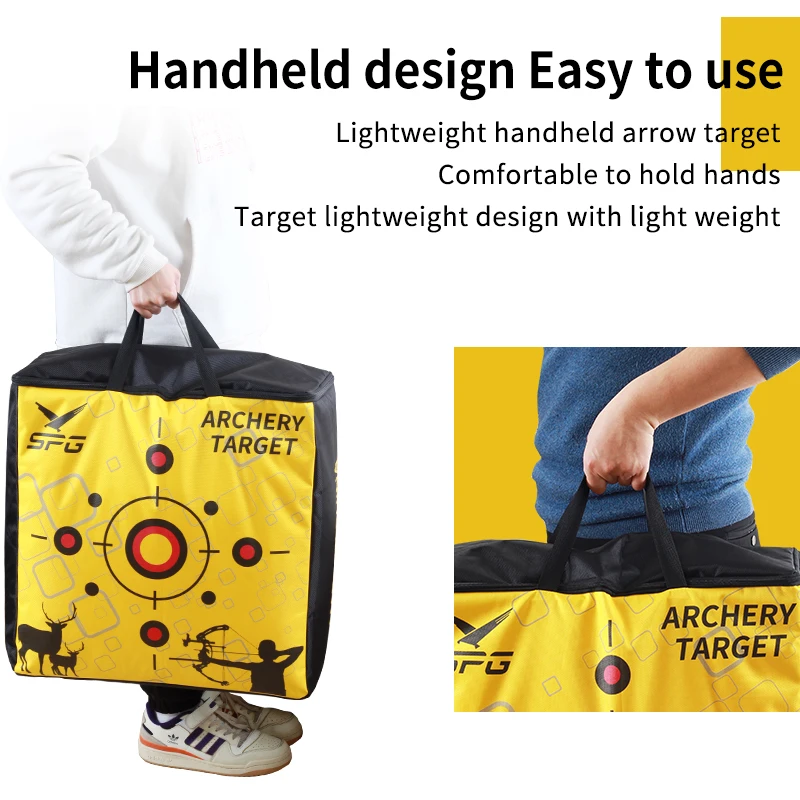 SPG Archery Target Polymer Synthetic Fiber Bag Hunting Shooting Sports Compound Recurve Bow Square Replaceable Equipment