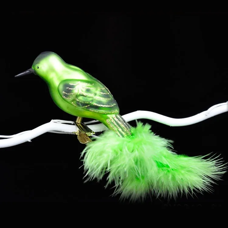 Wholesale small antique decorative handmade blown glass bird figurines animals manufacture