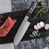 Black - Round Damascus Kitchen Knife